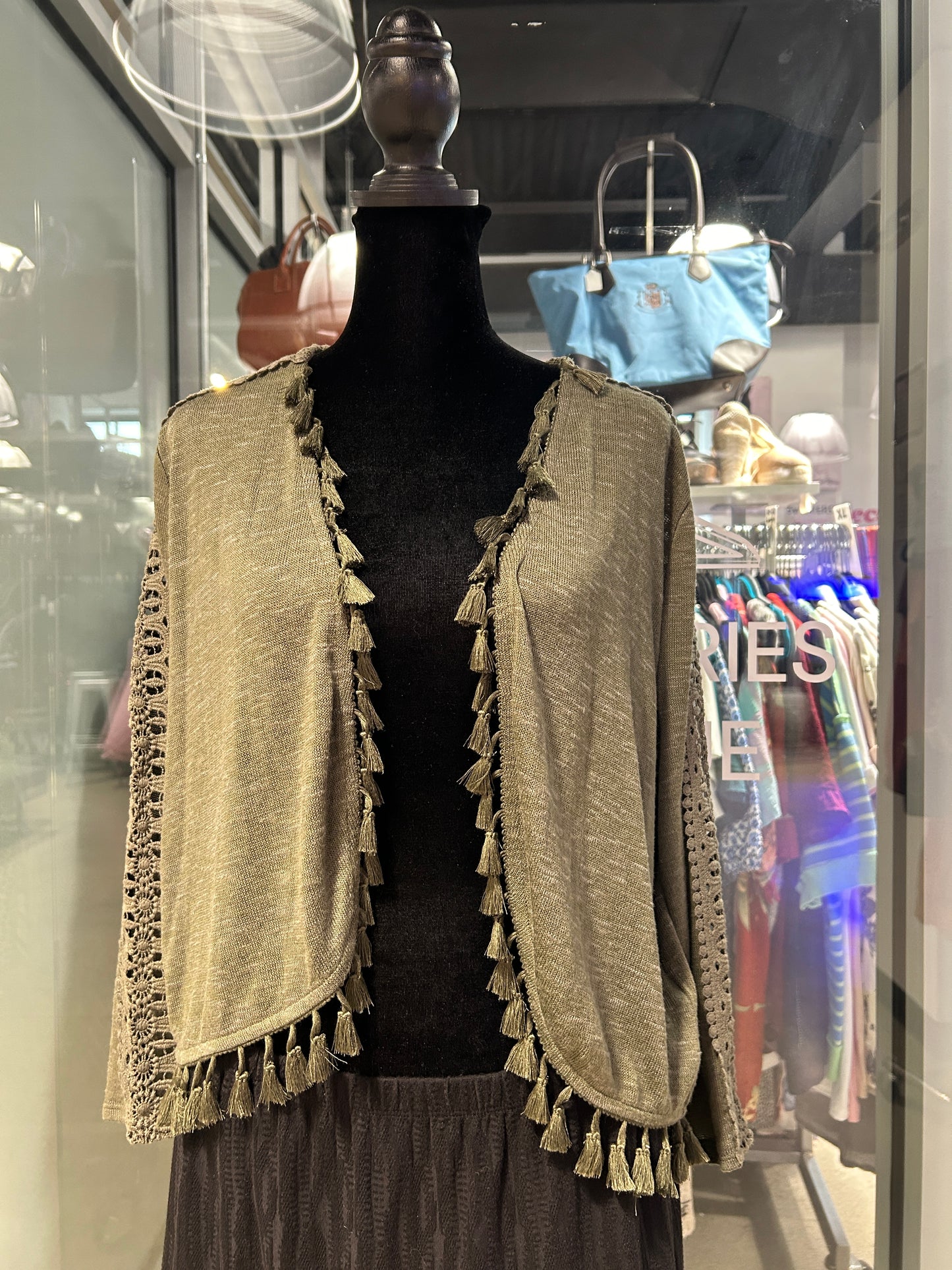 “August Silk” Tassel Fringe Cardigan