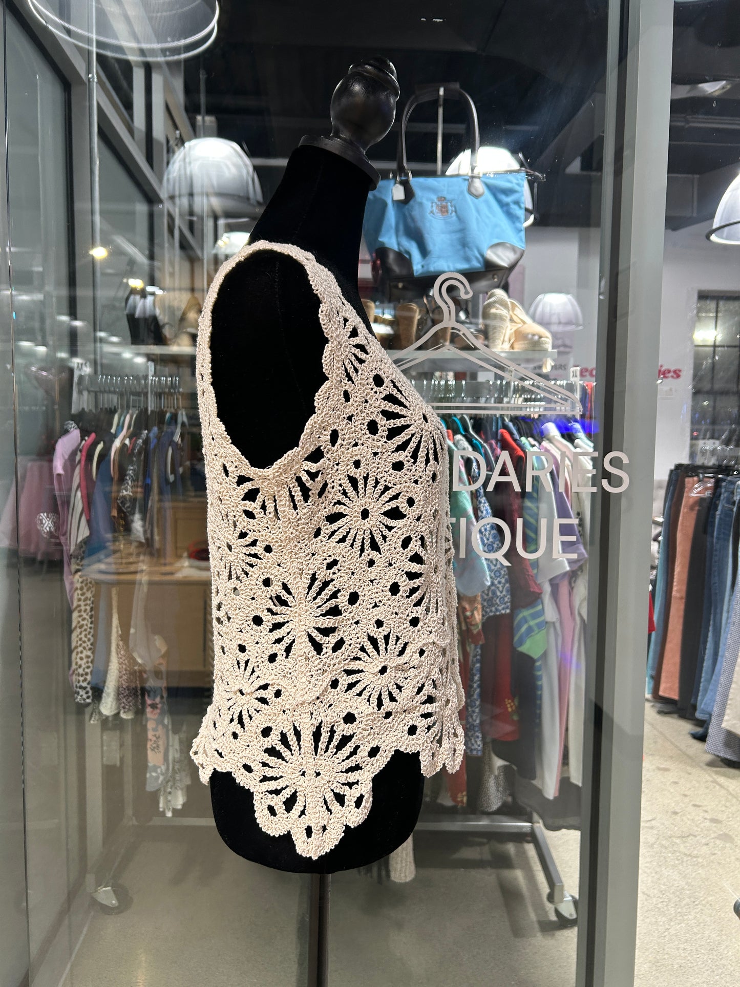 “Rebellion Again” Floral Crochet Tank