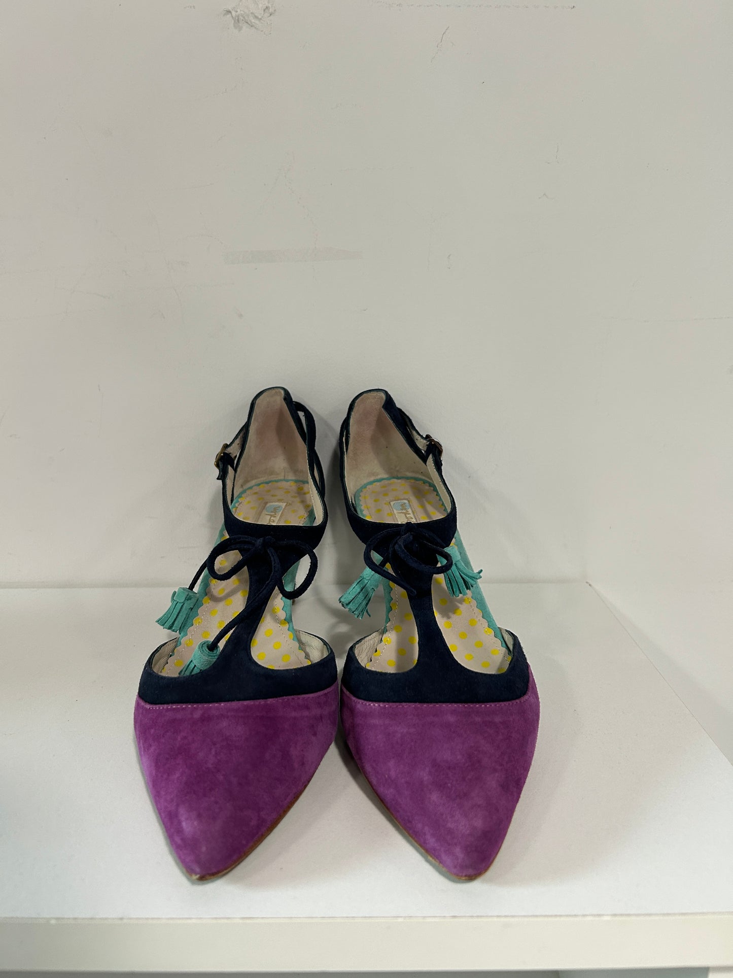 “Boden” Suede Ankle Strap Heels