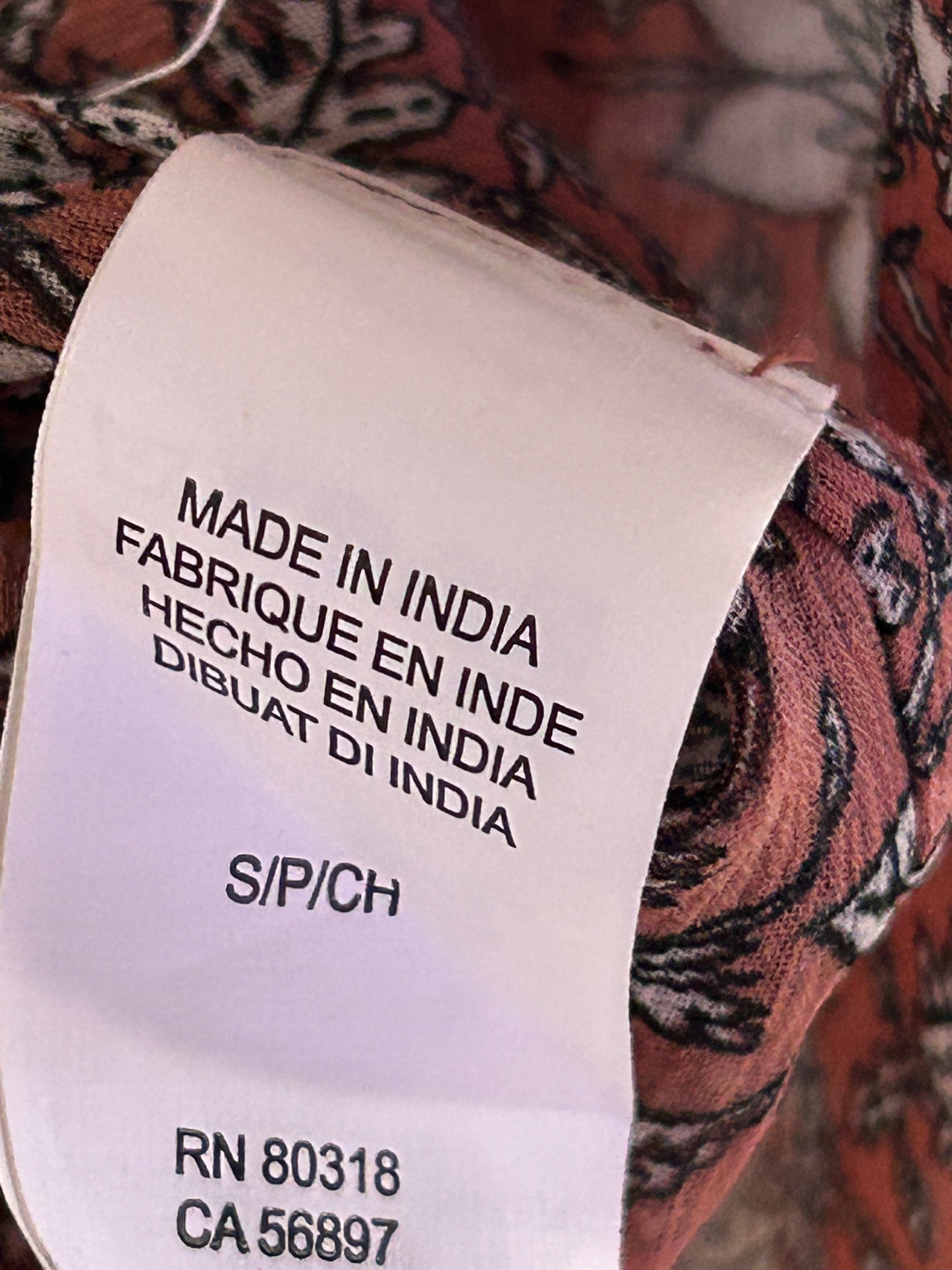 “Lucky Brand” Flowy Floral Long-Sleeve Blouse