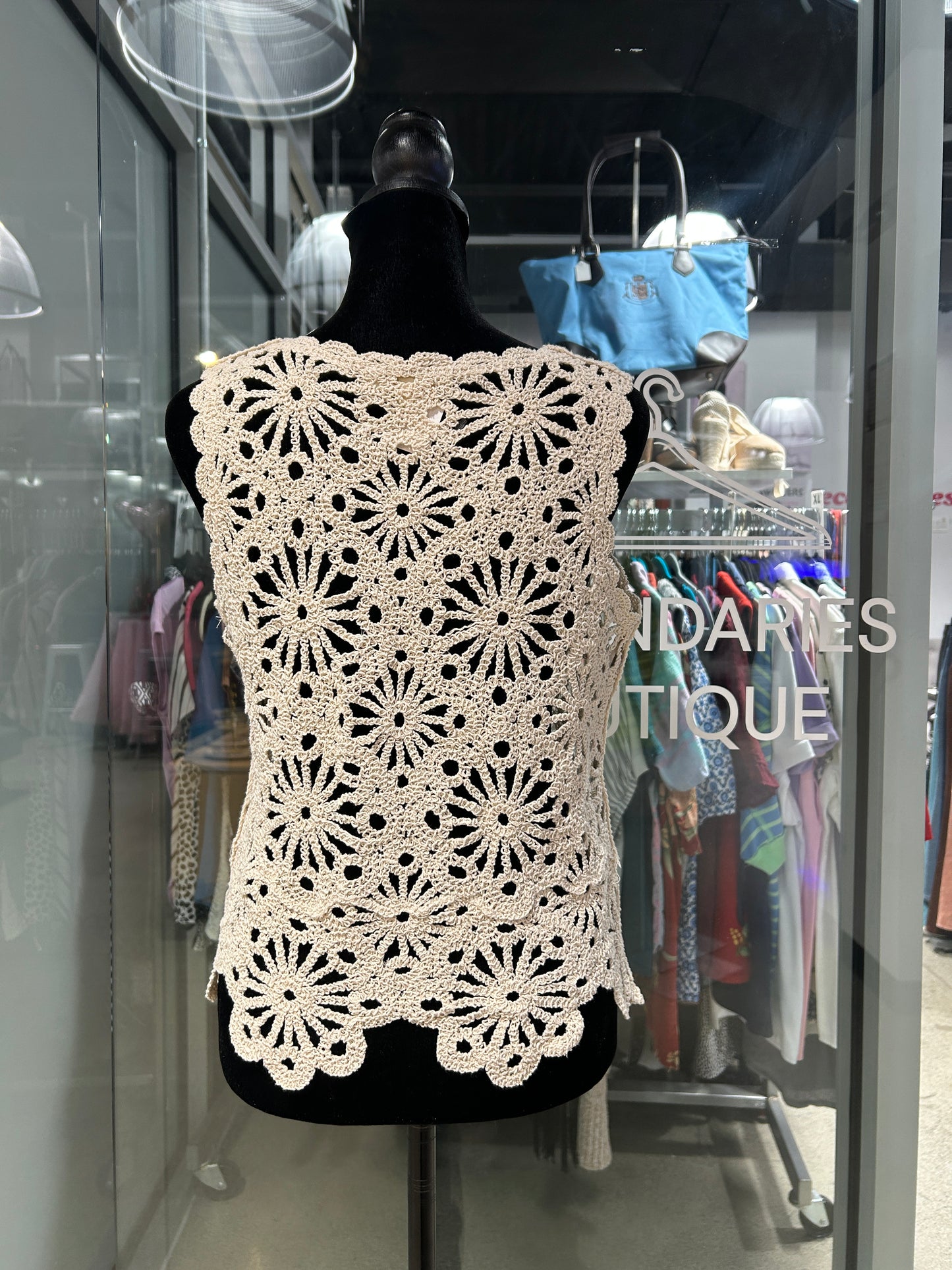 “Rebellion Again” Floral Crochet Tank