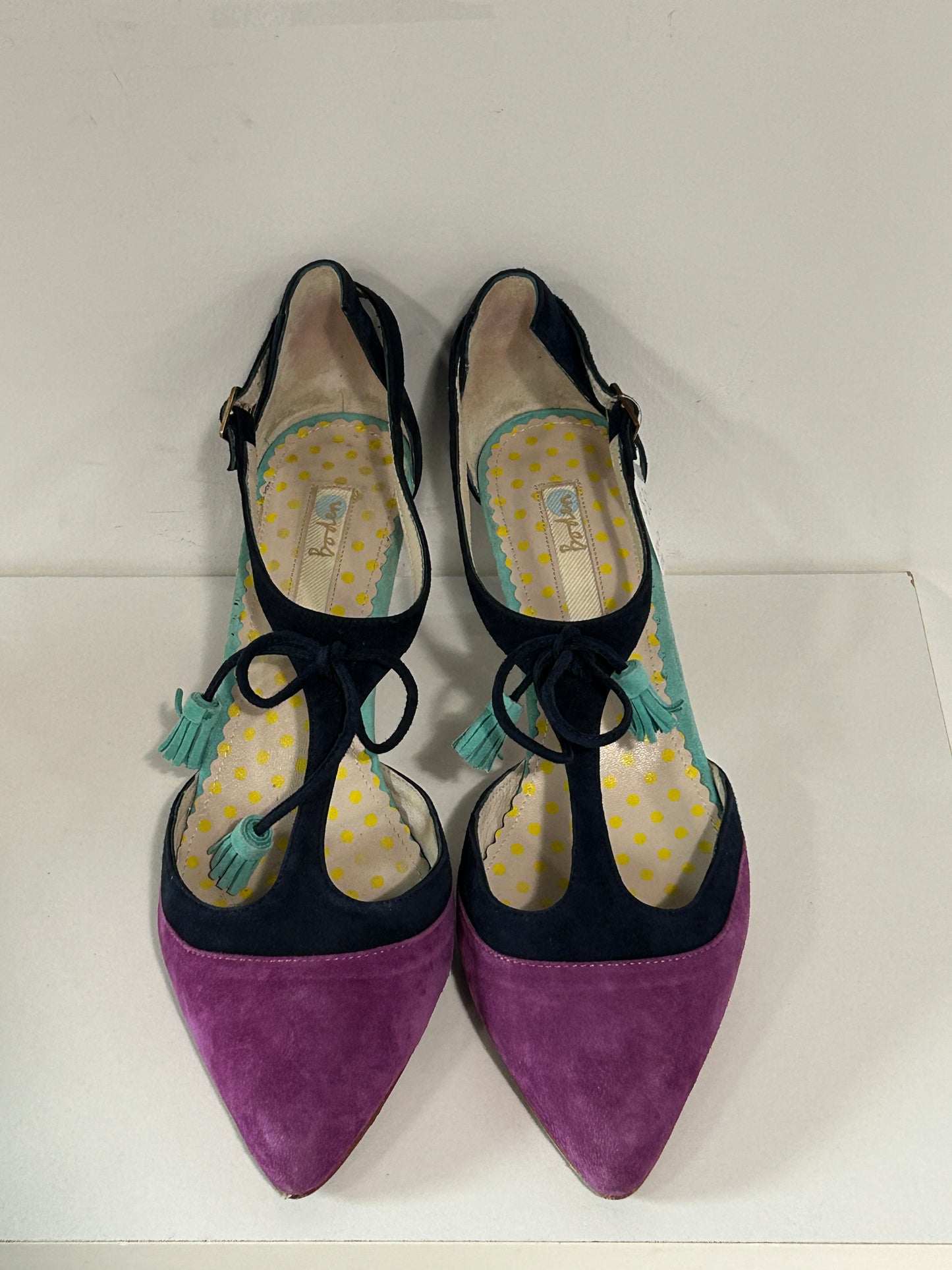 “Boden” Suede Ankle Strap Heels