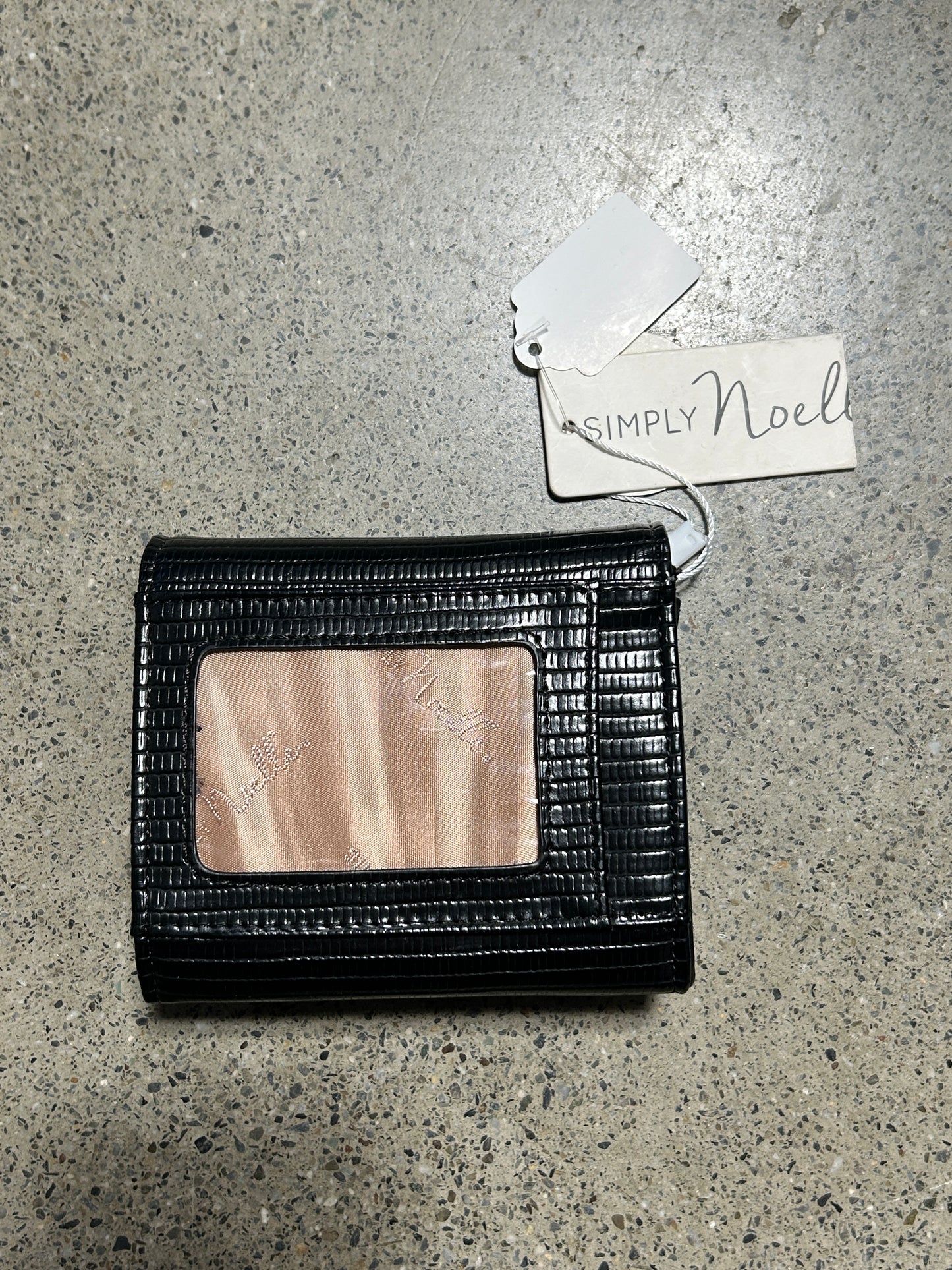 Black reptile embossed wallet