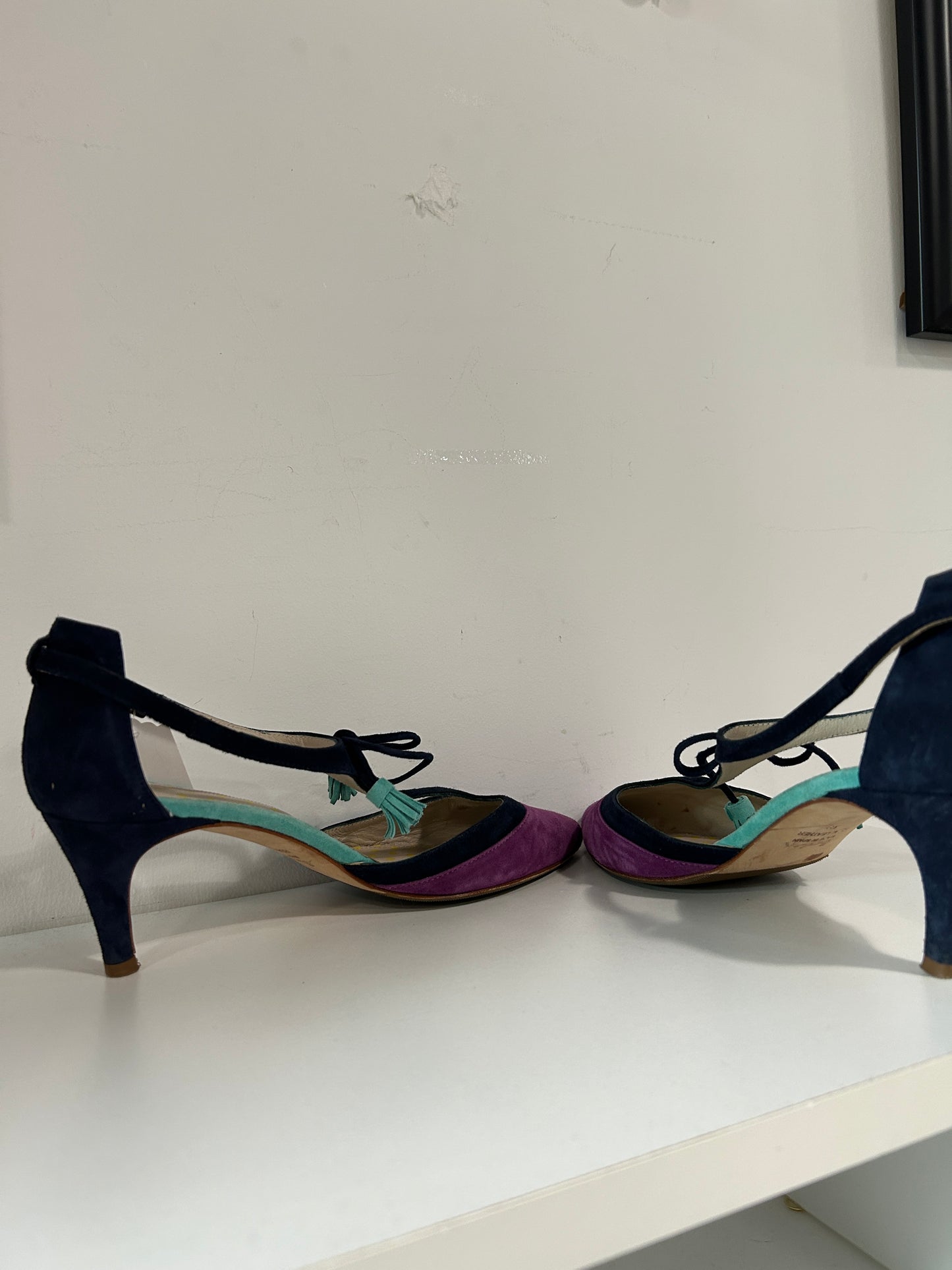 “Boden” Suede Ankle Strap Heels