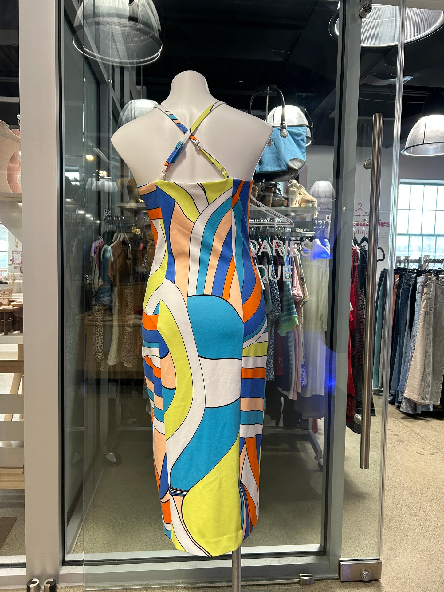 “Cache” Printed BodyCon Midi Dress