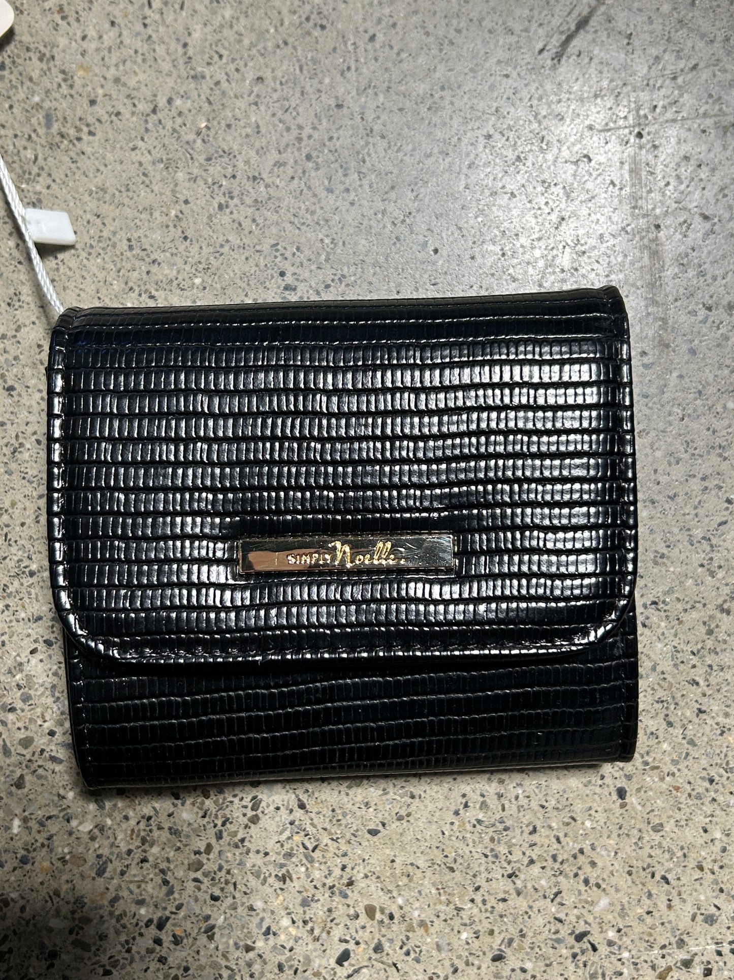 Black reptile embossed wallet