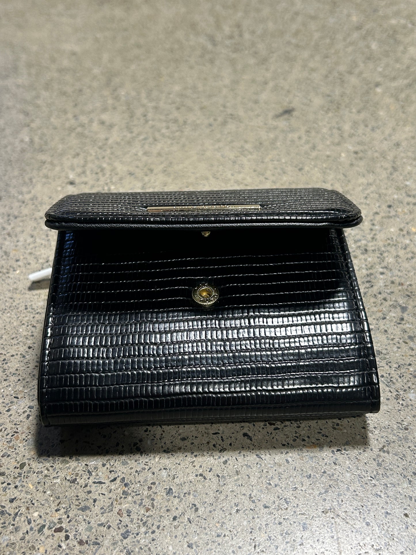 Black reptile embossed wallet