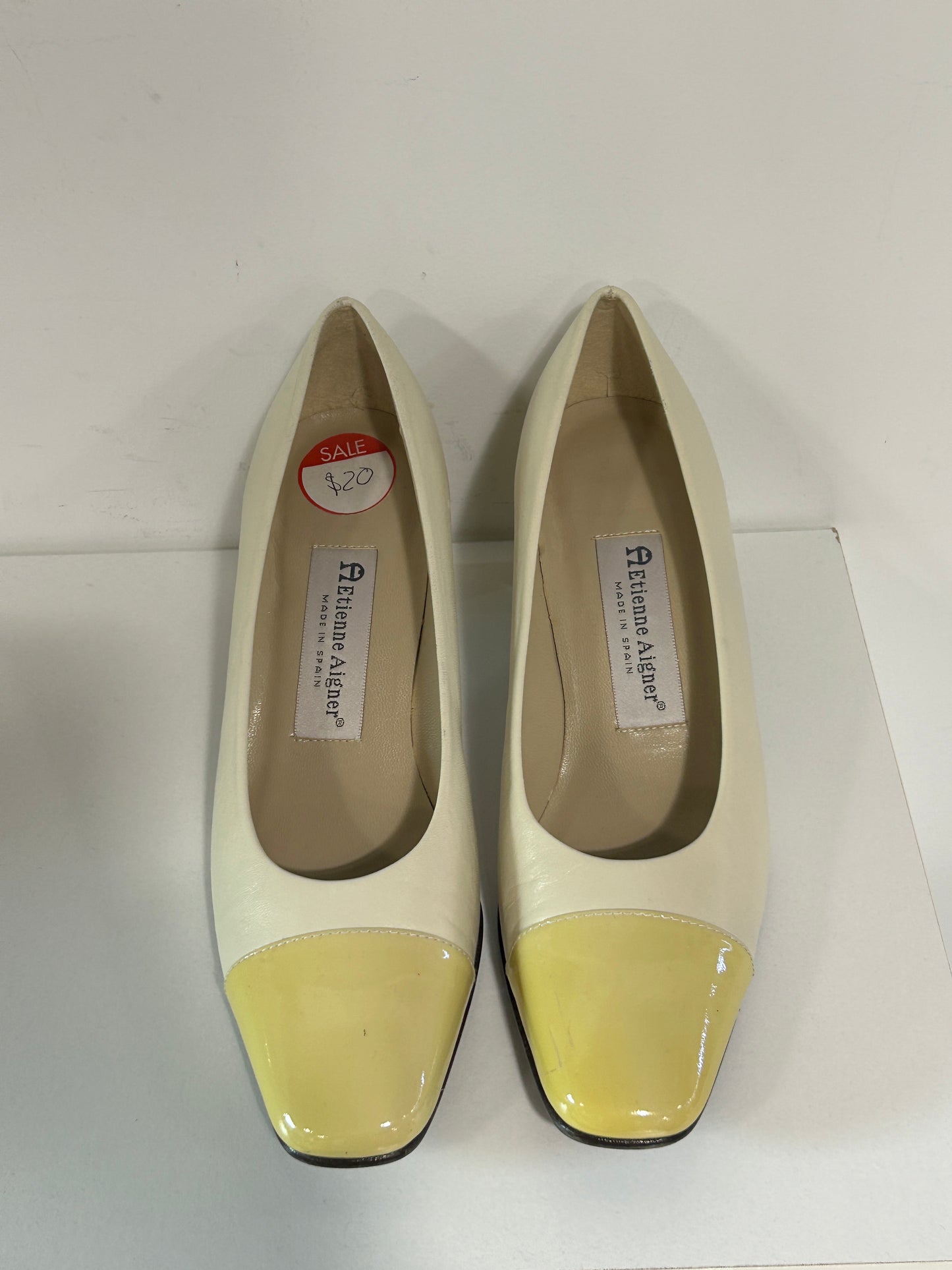 “Etienne Aigner” Vintage Leather Block Heel