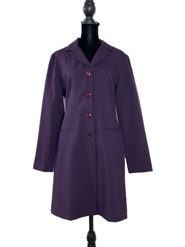 Lightweight Polyester Purple Lined Trench