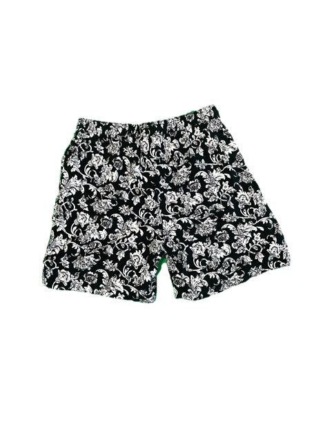 Black and White Floral Shorts