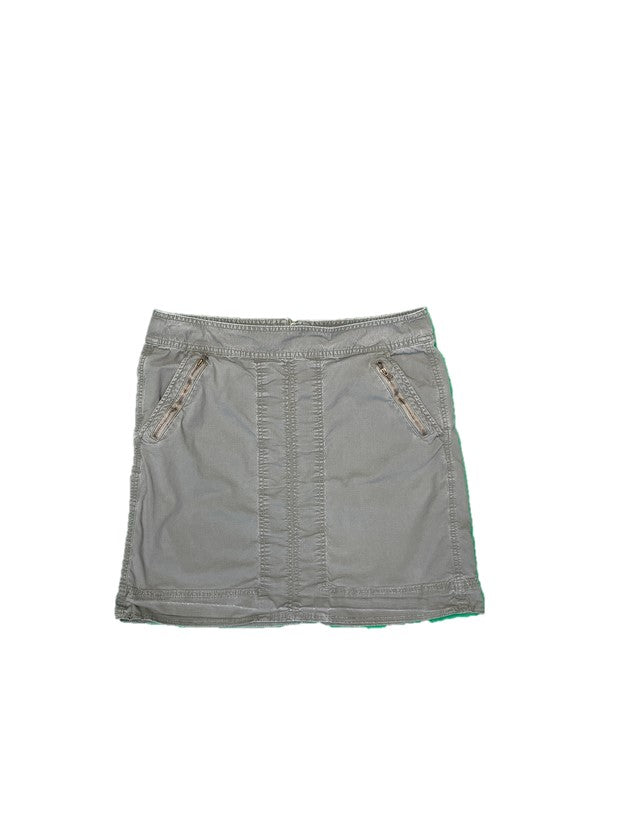 Green Utility Zipper Mini Skirt