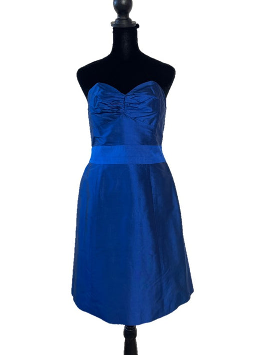 Royal Blue Strapless Above the Knee Dress