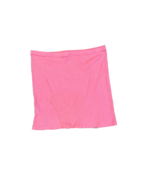 Ribbed Pink Mini Skirt