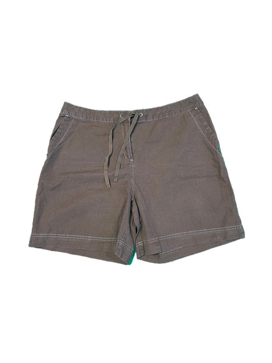 Brown Drawstring Cargo Shorts