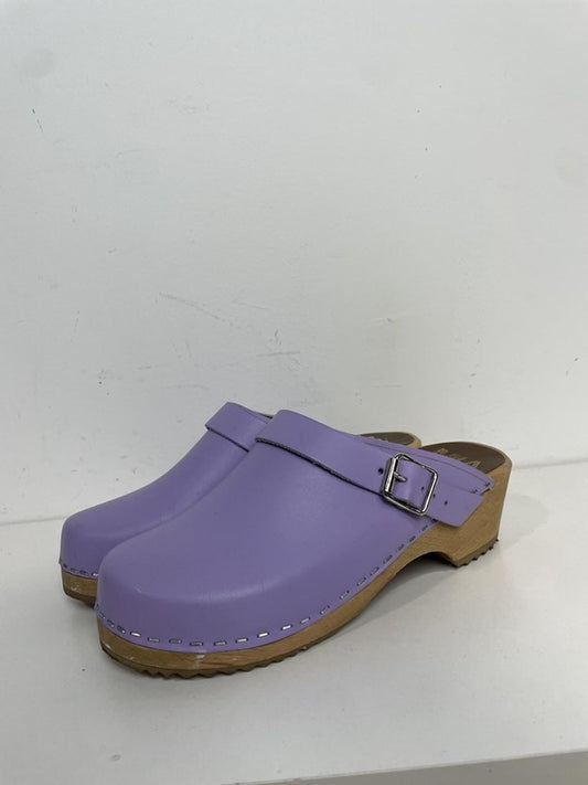 Lilac Alma Low Heel Clog