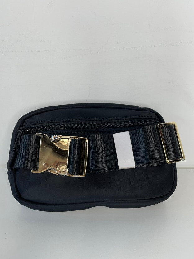Black Crossbody Pack with Buckle Strap
