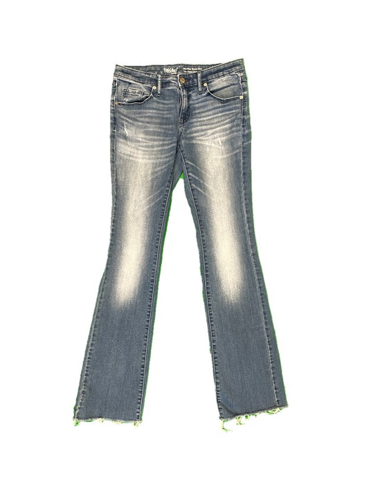 Mid Rise Skinny Bootcut Light Stone Wash Jeans