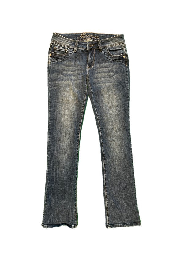 Medium Wash Straight Fit Low Rise Denim Jean