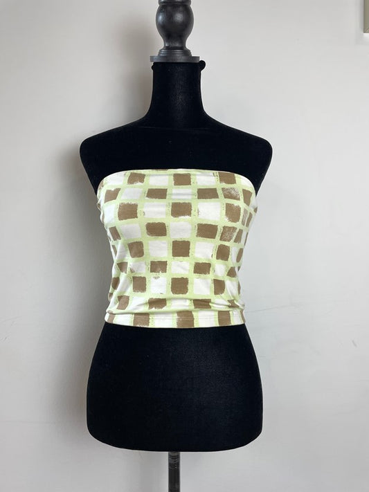 Multicolor Geometric Pattern Tube Top