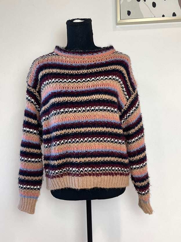 Multi Color Wool Knit Sweater