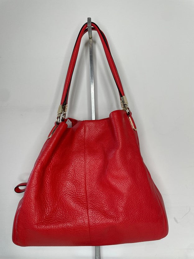 Red/Orange Leather Bucket Bag