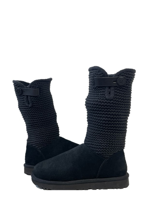 Cardy Knit Boots with Buckle