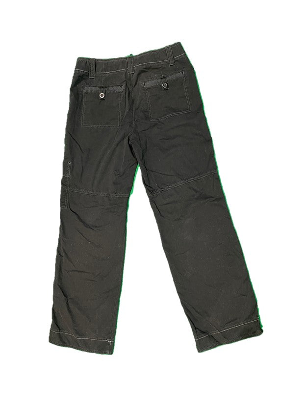 Grey/ Black Mid Rise Cargo Pants