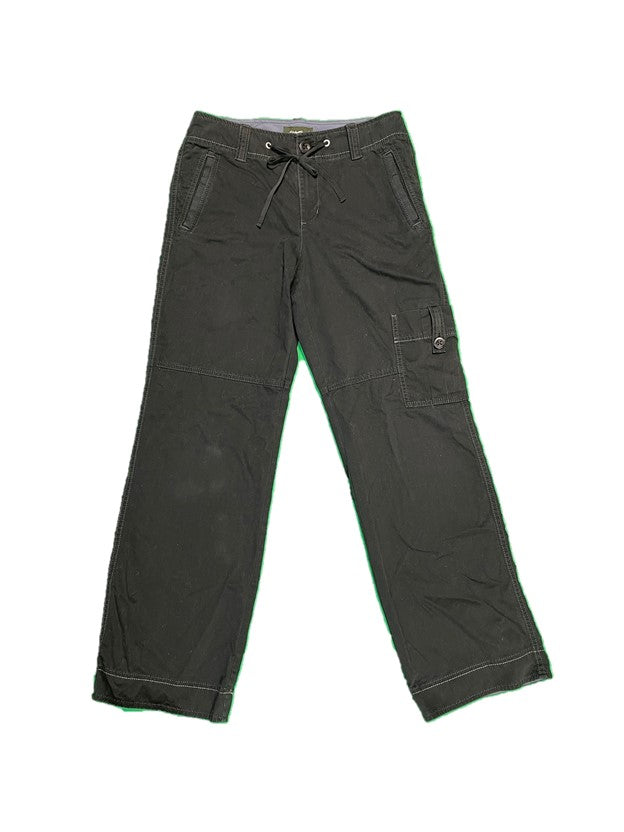 Grey/ Black Mid Rise Cargo Pants