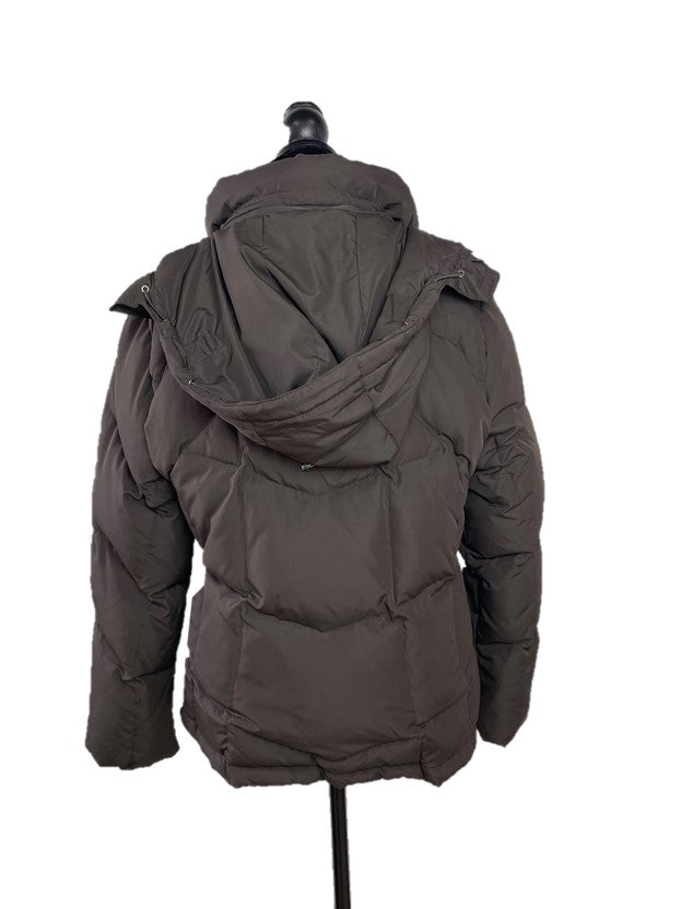 Brown Fur Lined Puffer With Removable Hood