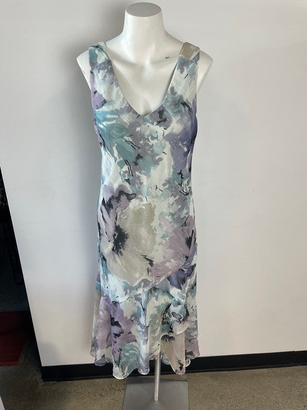Metallic Floral Flowy Sheer Maxi Dresses With Matching Shawl