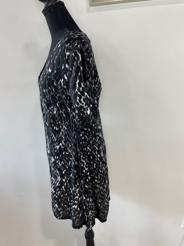 Flo Ivory and Black Print Dress
