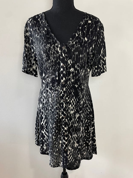Flo Ivory and Black Print Dress