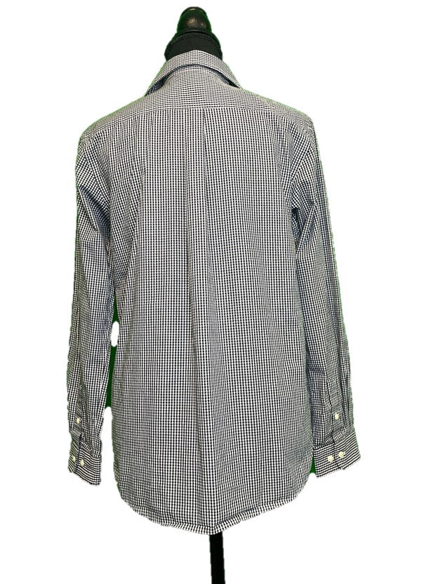 Checkered B&W Button up Longsleeve Collared Shirt