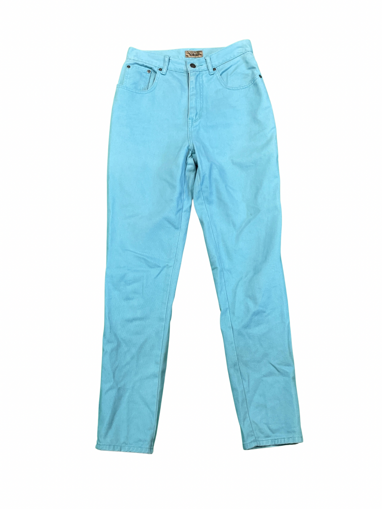 Vintage Teal Blue Denim Mom Jeans