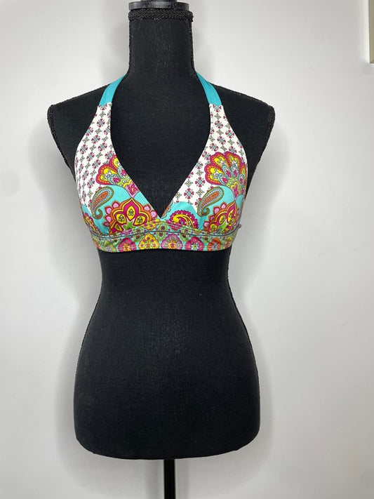Paisley Print Bikini Top