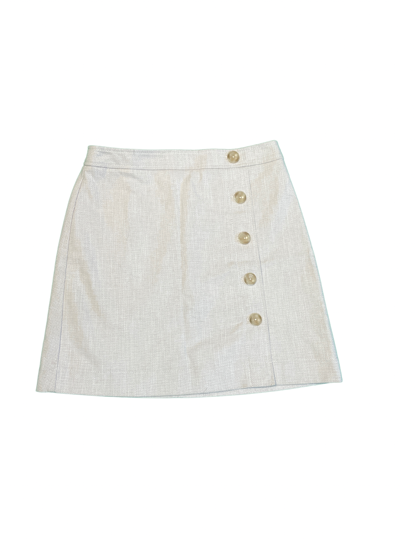 Side Button Midi Skirt