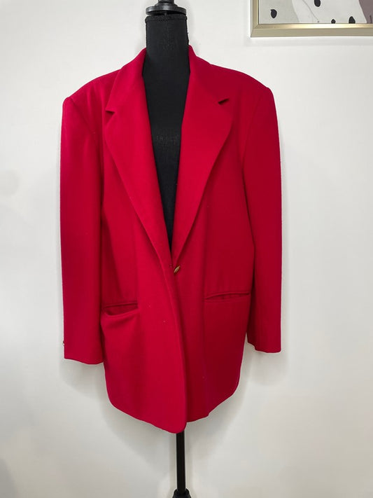 Red/ Gold Button blazer jacket