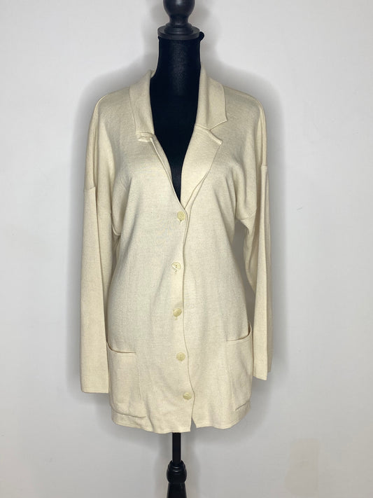 Creme Buttoned Cardigan